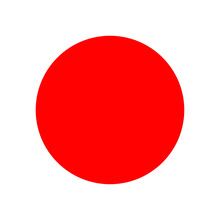 Solid Red Dot Icon. Red Dot Icon.