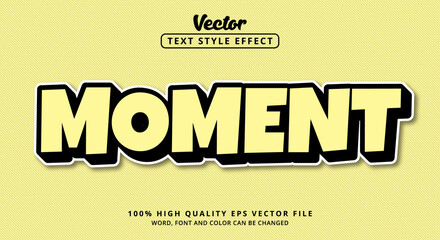 Poster - Editable text effects, Moment text in modern color style and elegant