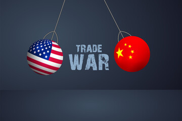 Wall Mural - US CHINA TRADE WAR, US china Business