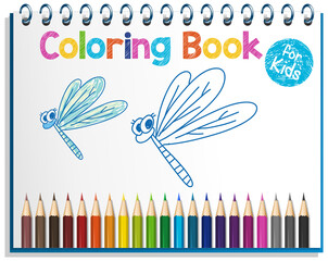 Wall Mural - Coloring book worksheet for kids