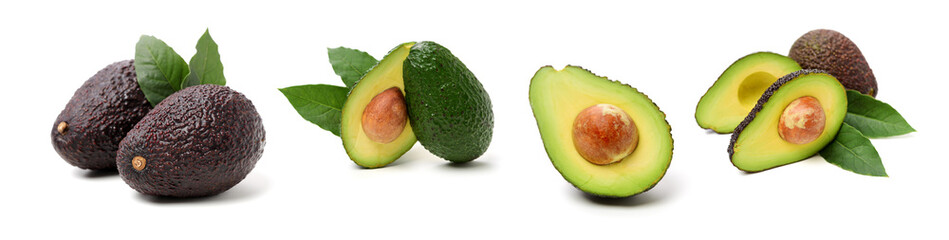 Sticker - Avocado on a white background