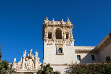 Wall Mural - Part of sprawling Balboa Park, El Prado is a long promenade lined by museums and gardens and buildings. in beautiful Spanish architecture