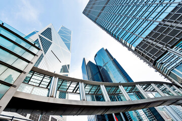 Canvas Print - Modern office buildings in central Hong Kong