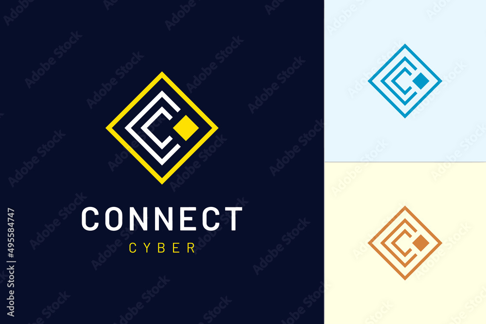 Letter C modern Logo template represents connection and digital for the ...
