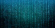 Abstract background with binary code. Hackers, darknet, virtual reality and science fiction concept.