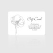 Gift card vector template with elegant flower design on white background for beauty salon, spa, massage salon. Gift card template for voucher coupon, shopping card, loyalty card. Vector design