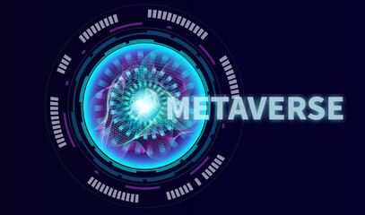 Wall Mural - Digital Information Wave for Metaverse concept. Vector of abstracrt background