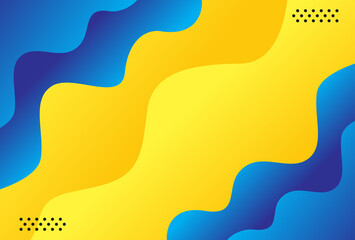 Poster - Abstract style background design in yellow and blue colors. designs for banner, wallpaper and cover templates.