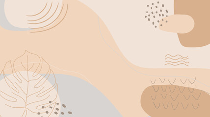 Wall Mural - minimal shape hand draw abstract background template elements modern.applicable for flyer, brochures