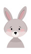 Childish Rabbit Cartoon Cute Animal. Vector illustration