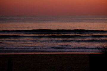 Wall Mural - The sunset on the Atlantic coast. Batz-sur-mer, France, march 2022.