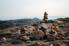 Selective Focus Of Stacked Rocks