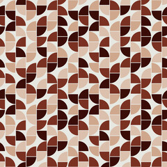 Fototapete - Quarters of brown, seamless and simple abstract.