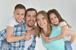 © aletia2011 - Portrait of happy family posing at home