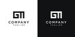 Creative Letter GM Monogram Logo Design Icon Template White and Black Background