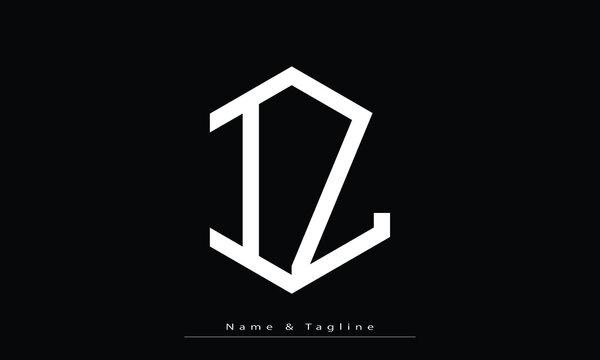 Alphabet letters Initials Monogram logo IZ , ZI