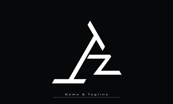 Alphabet letters Initials Monogram logo IZ , ZI