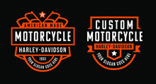 Custom Motorcycle Club Badge Logo Design Set