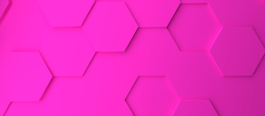 Wall Mural - Abstract modern pink honeycomb background.