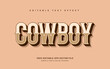Cowboy editable text effect template