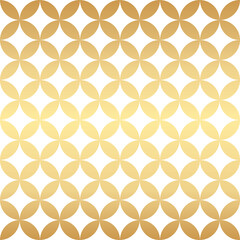 Poster - Geometric background vector, gold pattern background, gold wallpaper.