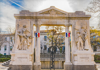 Wall Mural - War Memorial Dead Esplanade Charles De Gaulle Nimes Gard France