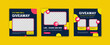 Giveaway banner template design for social media post or website banner.