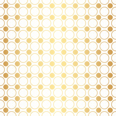 Poster - Geometric gold seamless repeat pattern background, gold and white wallpaper.