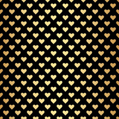 Poster - Geometric gold seamless repeat pattern background, gold and black wallpaper.