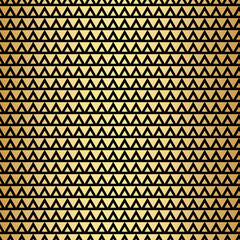 Poster - Geometric gold seamless repeat pattern background, gold and black wallpaper.