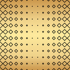 Poster - Geometric gold seamless repeat pattern background, gold and black wallpaper.