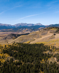 Canvas Print - Scenic view of the Rocky Mountains, also known as the Rockies near Denver, Colorado, USA