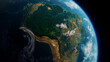 © drgost - Rainforest of Amazon in South America from the space view, realistic planet Earth rotation