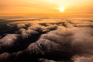 Wall Mural - clouds background and texture, clouds from airplane window