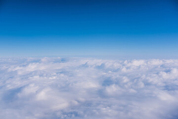 Wall Mural - clouds background and texture, clouds from airplane window