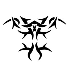 Poster - Abstract drawing in the form of a tattoo. Decoration and decor.