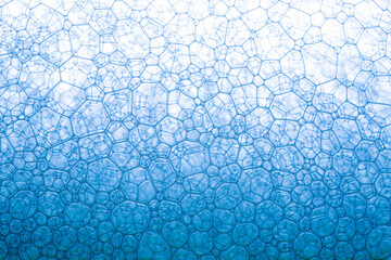 Wall Mural - blue macro soap bubbles,Water Abstract Macro Foam Background,Macro close up of soap bubbles