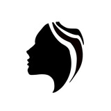 Fototapeta  - głowa kobiety ikona fryzura