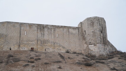 The Walls of the Old Castle on the Hill