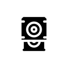 Poster - dvd drive vector icon. computer component icon solid style. perfect use for logo, presentation, website, and more. simple modern icon design solid style