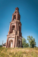 an old abandoned bell tower