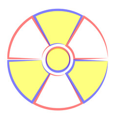 Nuclear danger sign. Radioactivity. Danger weapon.