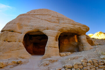 Wall Mural - Beautiful view of Petra a famous archaeological site in Jordan's southwestern desert