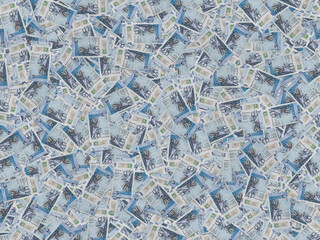 closeup of northern ireland pound banknotes