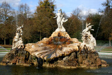 View Of Beautiful Statues With Fountains At The National Trust-Cliveden
