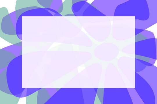 Decorative frame flower design, colourful illustration,retro  design horizontal banner.