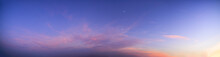 Panorama View Of Sky And Clouds In The Evening