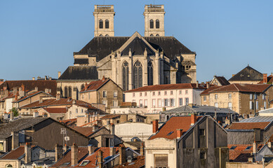 Canvas Print - Verdun cathedral rooftops