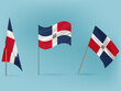 National flag of Dominican Republic vector.Dominican Republic from different angle