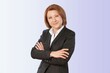© BillionPhotos.com - Cheerful self-assured lady folded arms wear buisness suit